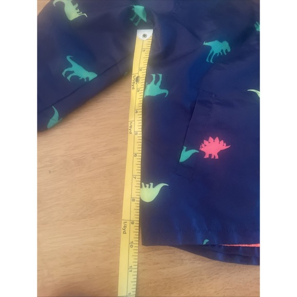 Carter's Classic Unique 3T Blue Dinosaur Rain jacket Hooded Coat Toddler Carters - Picture 5 of 12